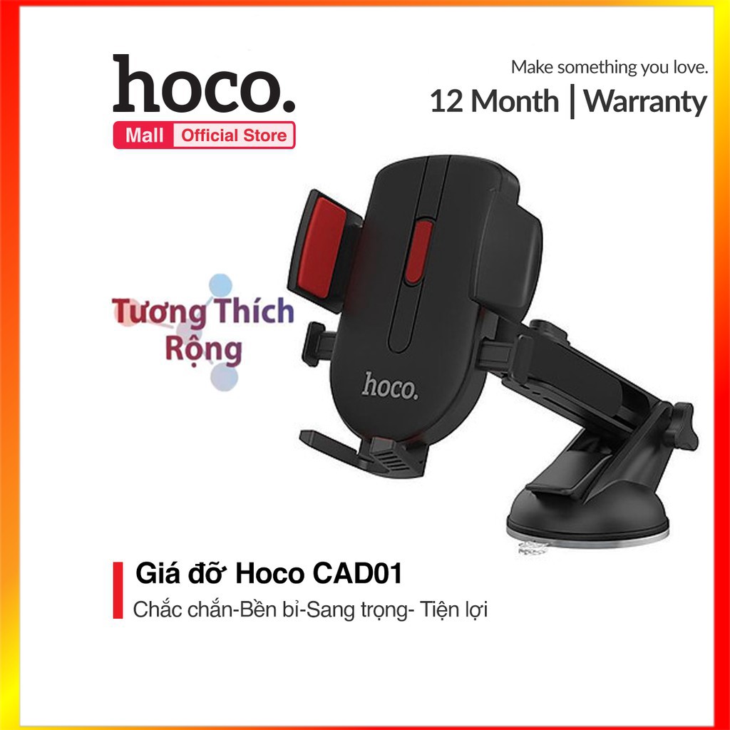 Giá Đỡ Điện Thoại Thông Minh Hoco CAD01 Hít xe hơi xoay 350 độ - MrPhukien