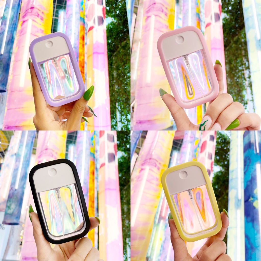 Chai đựng cồn dạng xịt 50ml + phễu/vỏ Silicon+móc khóa 45/50ml tùy chọn tiện lợi khi đi du lịch