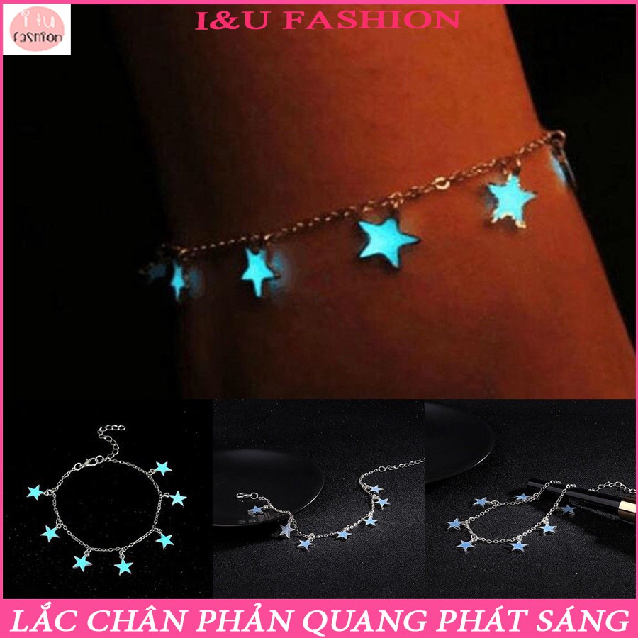 Vòng tay , lắc chân phản quang màu xanh họa tiết ngôi sao siêu dễ thương cho các bạn gái VT-03 | BigBuy360 - bigbuy360.vn