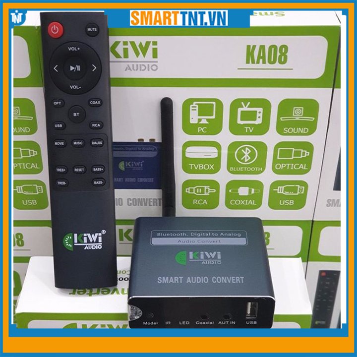 Bộ chuyển đổi âm thanh Digital sang Analog có Bluetooth Kiwi KA08 cao cấp
