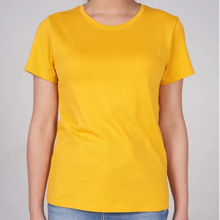 Áo thun YODY nữ cổ tròn dáng basic áo phông chất liệu cotton mềm mại thấm hút mồ hôi TSN5346