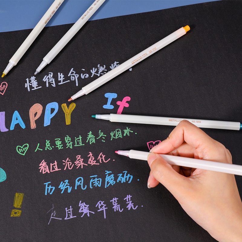 Bút lông kim loại 12 màu dùng trang trí album ảnh / thẻ thủ công diy