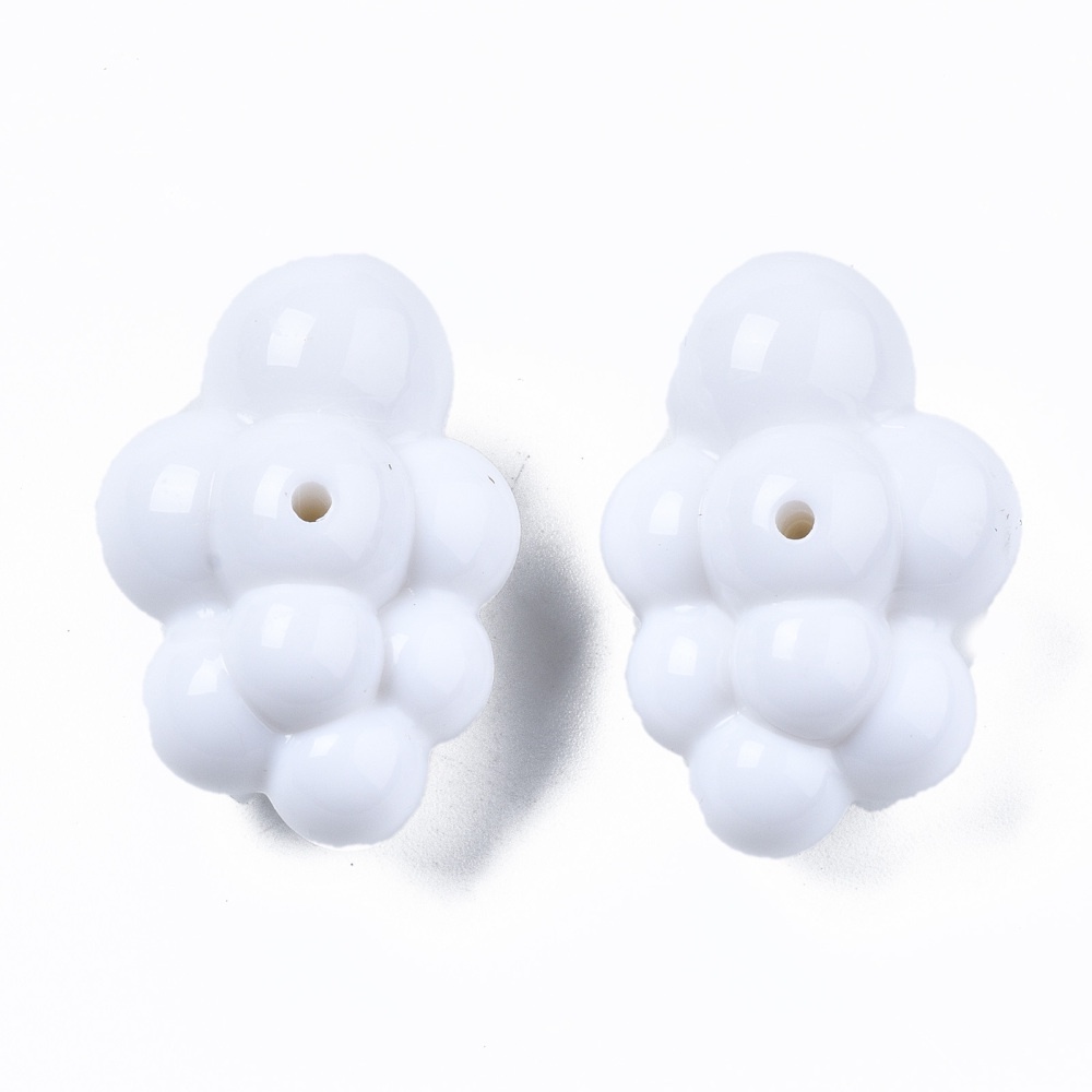 10-215 Hạt Xỏ Acrylic Hình Đám Mây 3D Kích Thước 33x23x17mm: 2mm