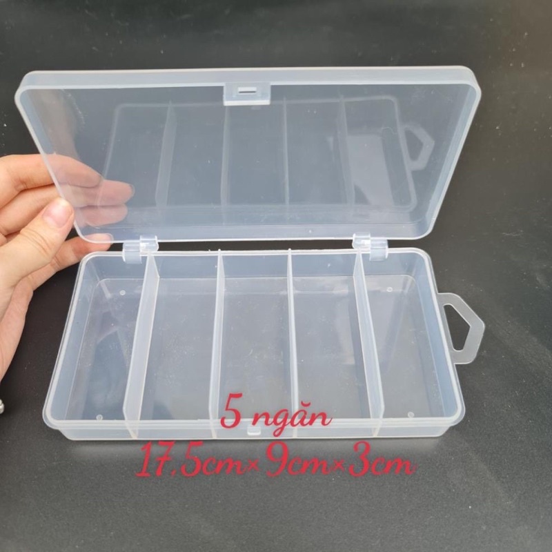 Hàng đựng mồi trắng 5 ô dày dặn
