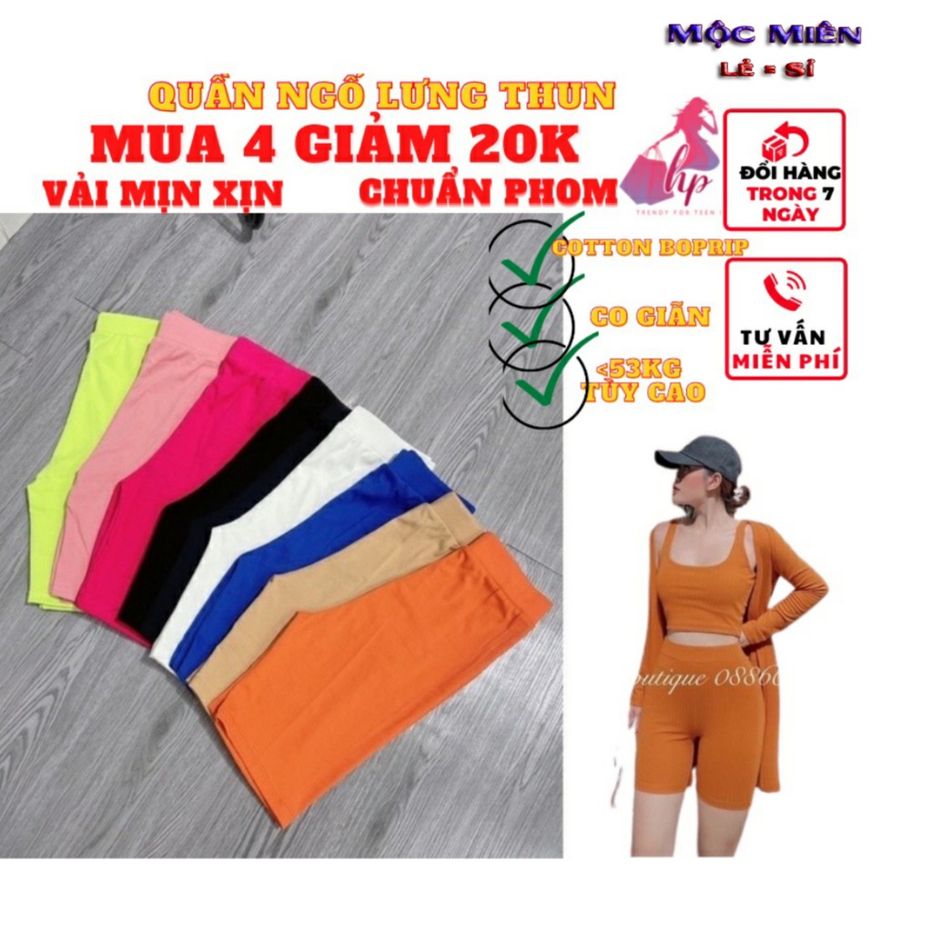 Quần ngố nữ leggin bản lưng thun cotton borip xịn lên phom chuẩn ôm body thời trang nữ- mã VD20