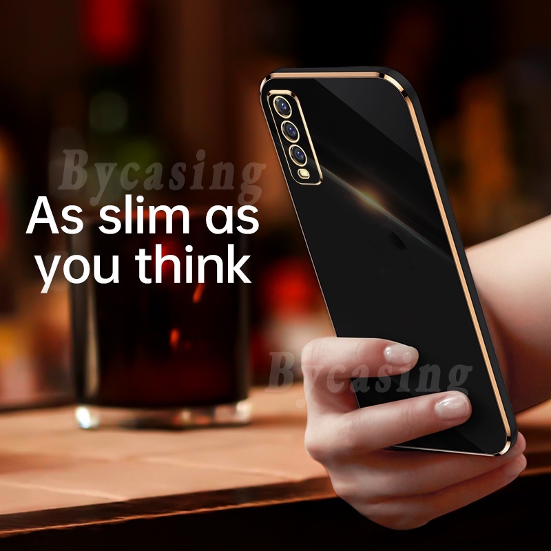 Ốp điện thoại cao su mềm mặt vuông mạ 6D sang trọng cho Huawei P20 Lite Y9S P30 Pro P40 Mate 20 Mate30 R&amp;X