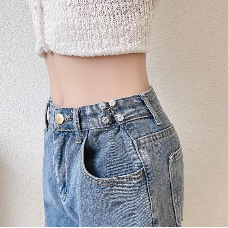 Móc gài điều chỉnh lưng quần bằng hợp kim đính hạt ngọc trai nhân tạo
