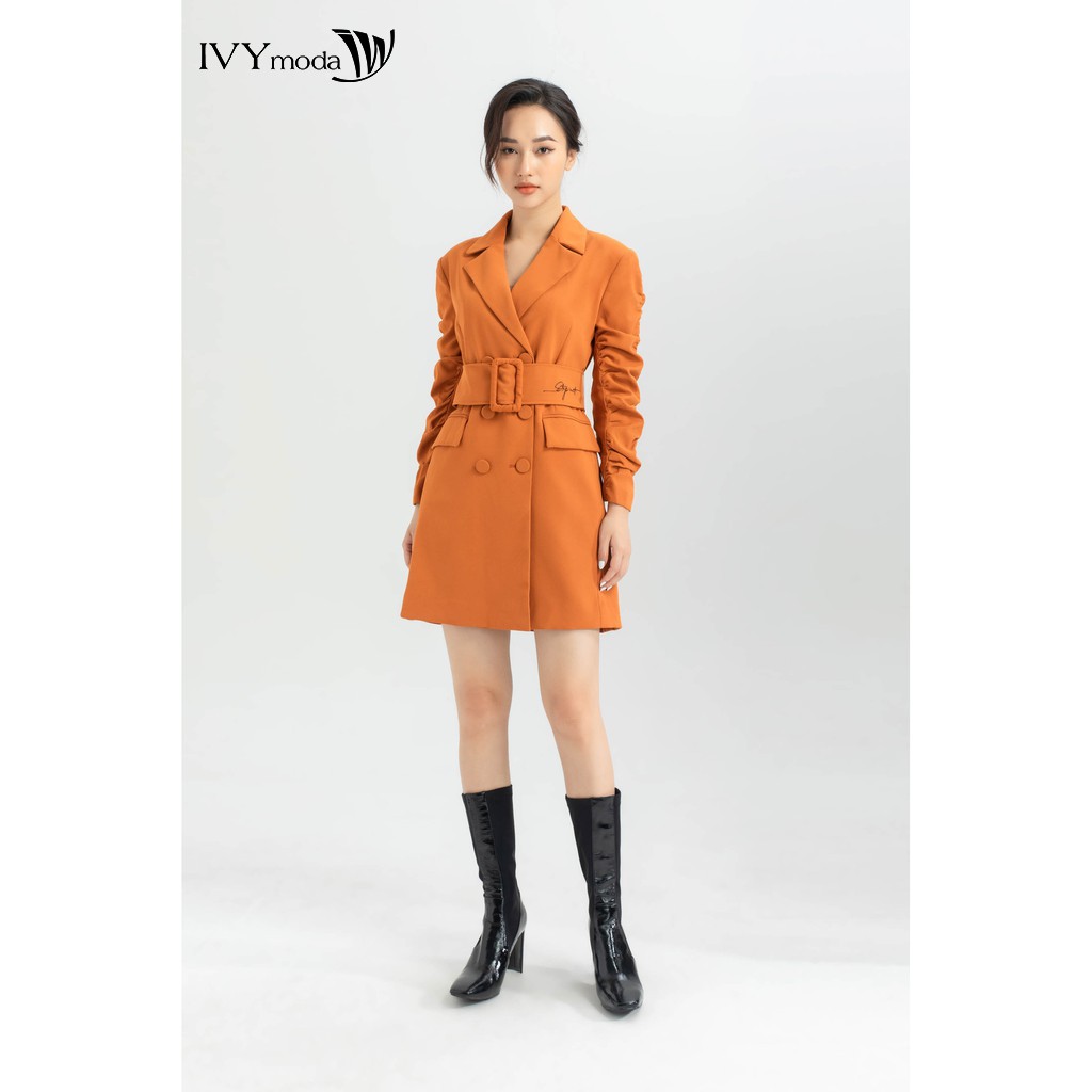 Đầm 2 lớp dài tay thiết kế IVY moda MS 48M4970