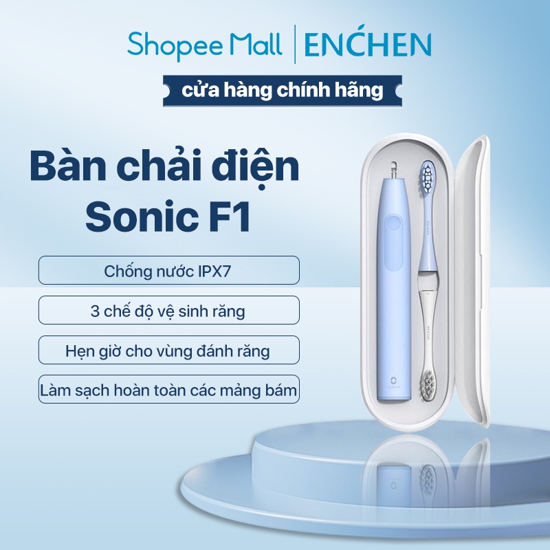 Bàn chải điện thông minh enchen oclean f1 sonic kháng nước ipx7 chế độ 3 - ảnh sản phẩm 1