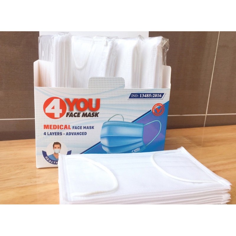 Khẩu Trang Y Te 4lop 4you Mask Đạt Chuẩn Cty Có Đủ Giấy Tờ Hộp 50 Cái | BigBuy360 - bigbuy360.vn