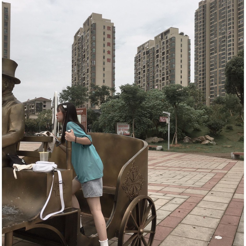 Quần đùi denim dáng rộng thời trang phong cách hàn quốc