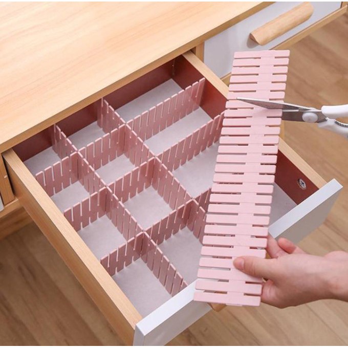 Bộ 4 Thanh Chia Ngăn Kéo Tủ Thông Minh Bằng Nhựa - Vách Chia Ngăn Tủ Tiện Ích 88303 Chợ Tốt Store