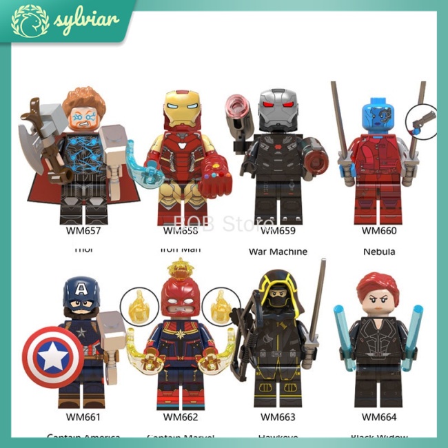 Mô Hình Lego Nhân Vật Siêu Anh Hùng Marvel Thanos Thor Captain America