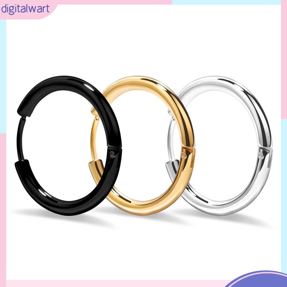 Cặp khuyên tai tròn thép không gỉ đơn giản cá tính dành cho nam và nữ