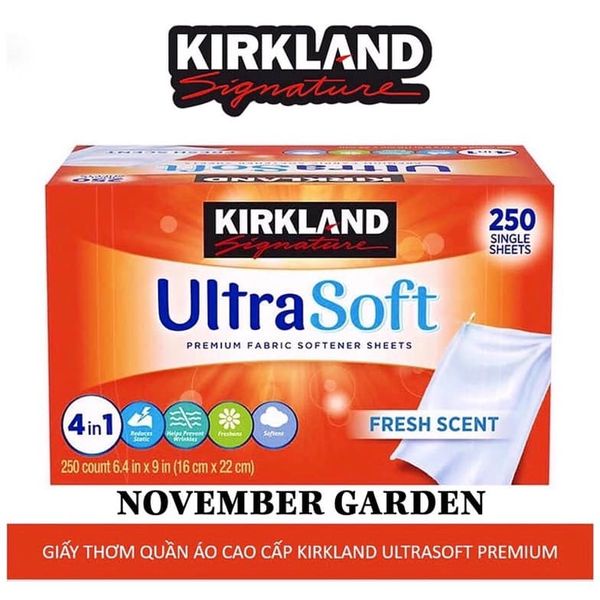 Giấy thơm quần áo Kirkland Ultra Soft Mỹ Hộp 250 tờ
