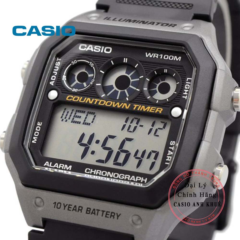 Đồng hồ Nam Casio WorldTime AE-1300WH-8AVDF dây nhựa