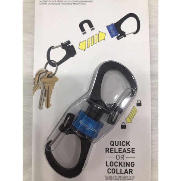 👉Móc khóa Nite Ize MSBL-03-R7 SlideLock Blue 360 ​​° -Mỹ