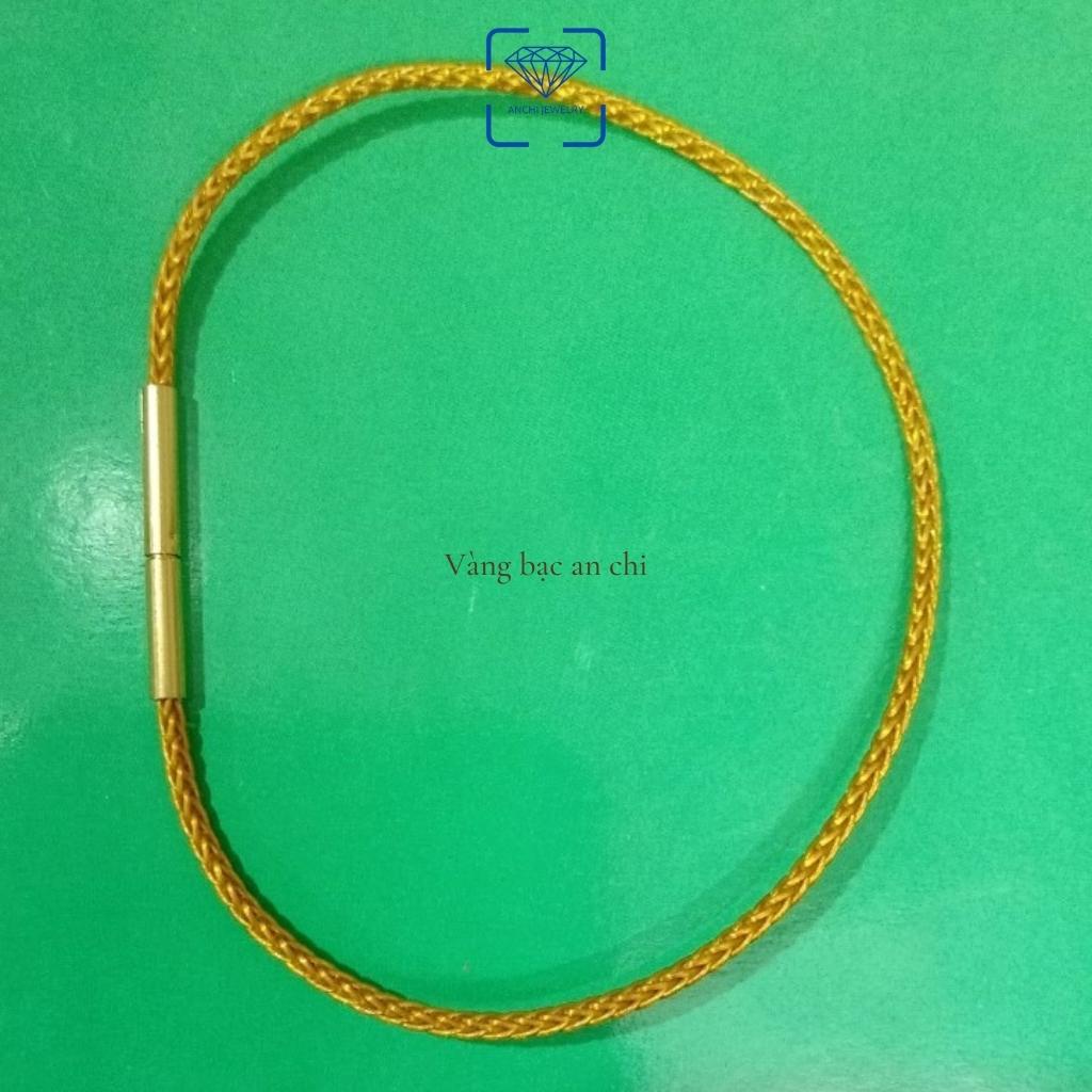 Vòng tay dây cáp 1mm đeo charm, lu thống, đồng điếu. Anchi jewelry