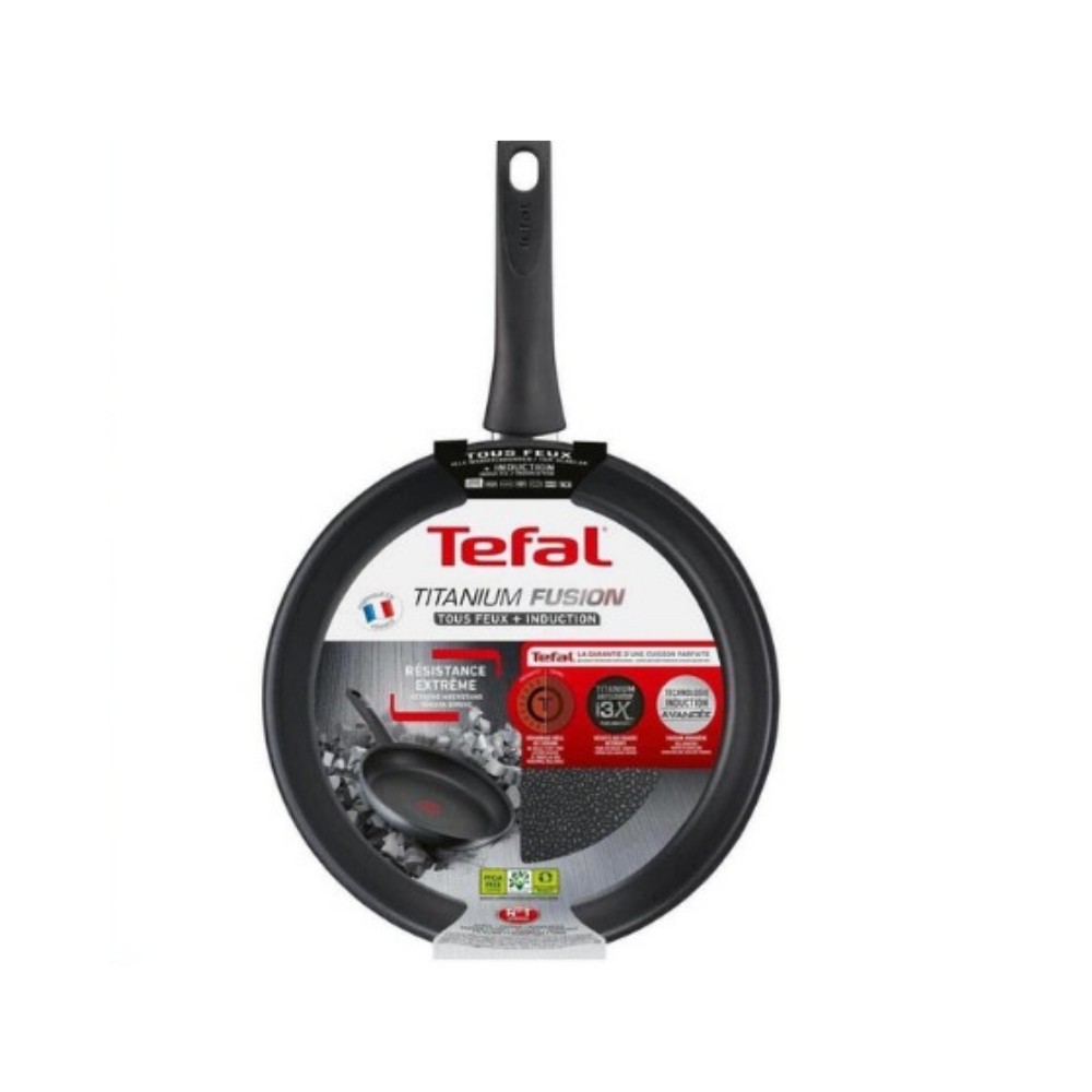 Chảo Tefal Titanium Fusion Size 21-24-28cm, chảo Chống Dính vân đá [Hàng Đức Chính hãng]