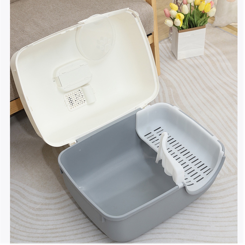[Mã 252FMCGSALE giảm 8% tối đa 100k đơn 500K] Nhà vệ sinh cho mèo zise lớn có kèm xẻng Sakura Lapeta