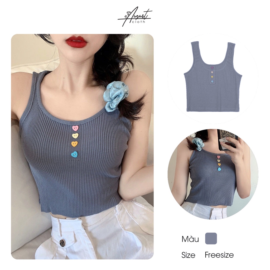 Áo yếm dệt kim núc trái tim dễ thương Hàn Quốc