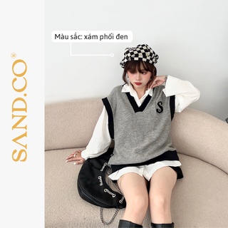 SAND áo gile unisex form rộng nam nữ phong cách Hàn Quốc - S-BASIC GILE