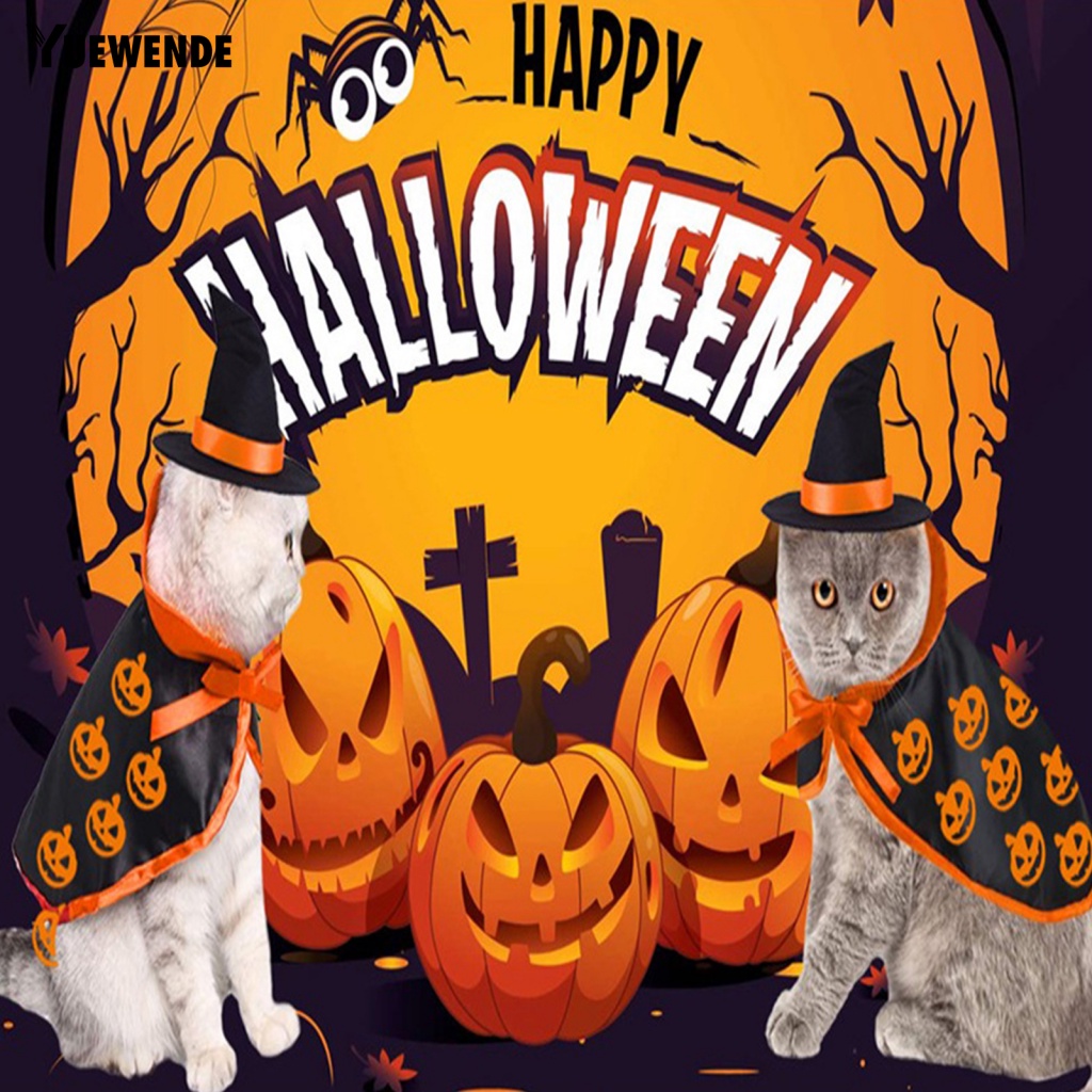 Yue.z Áo Choàng Nhẹ In Họa Tiết Bí Ngô Cho Thú Cưng