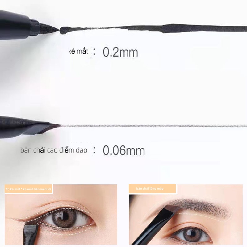 GDTIMA 1 chổi kẻ lông mày góc cạnh nhỏ gọn để trang điểm