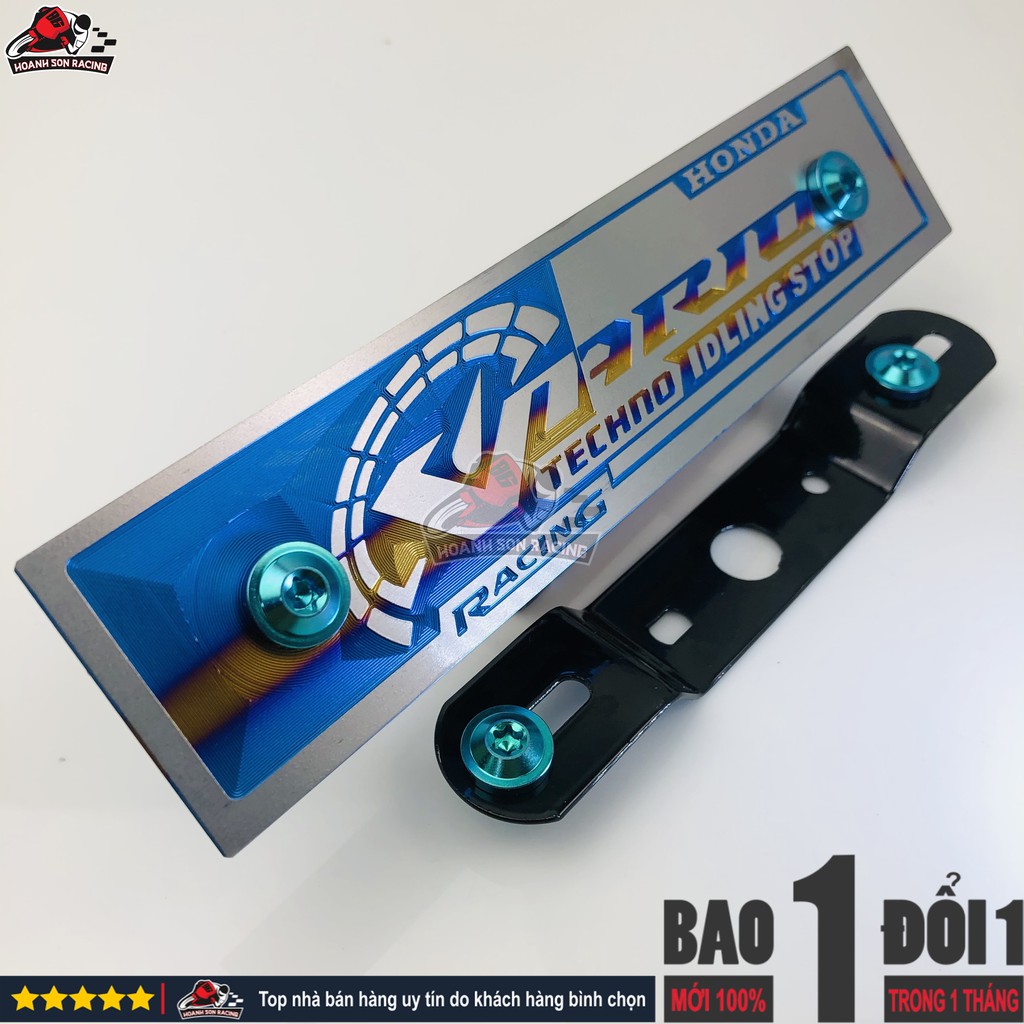 Bảng tên 3D VARIO  titan chính hãng, tặng pát gắn và ốc titan gr5 xanh lục bảo  Hoành Sơn Racing