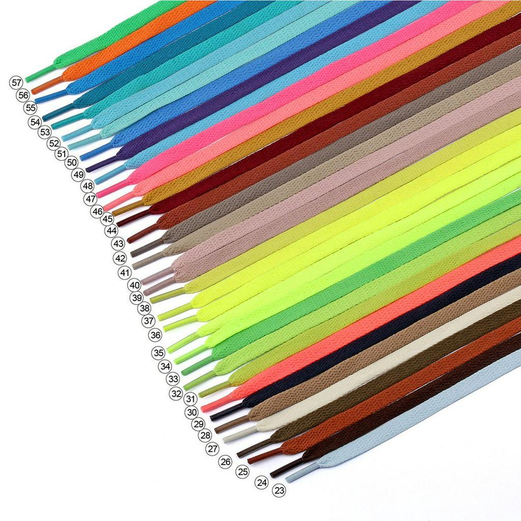 1pcs Flat Polyester Shoelace Color Bootace Sports Shoe Sneaker Shoe Lace