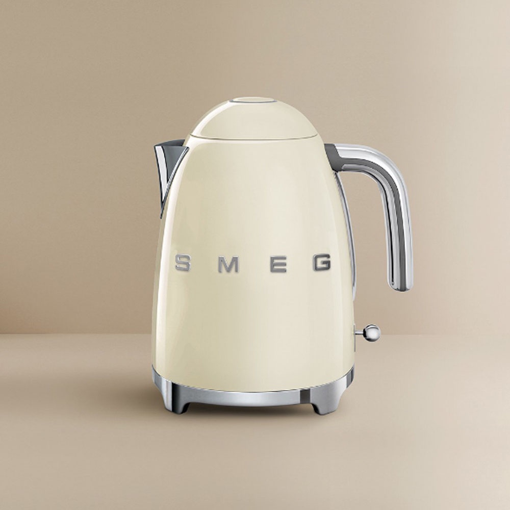 Ấm siêu tốc SMEG KLF03CREU, màu kem, ấm không chỉnh nhiệt