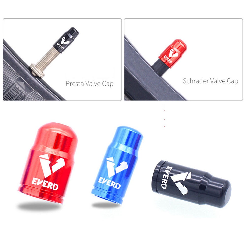 Nắp van bánh xe đạp bằng nhôm siêu nhẹ chống bụi nhiều màu tiện dụng