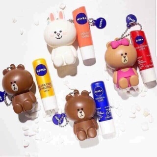 Son nivea kèm gấu brown và thỏ cony