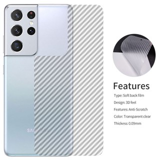 (3 mảnh)Miếng dán PPF mặt sau sợi carbon cho Cho Samsung Galaxy S21 Plus S21