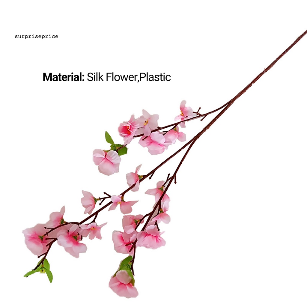 Set 2 Bó Hoa Đào Giả Trang Trí Đa Dụng Chất Lượng Cao