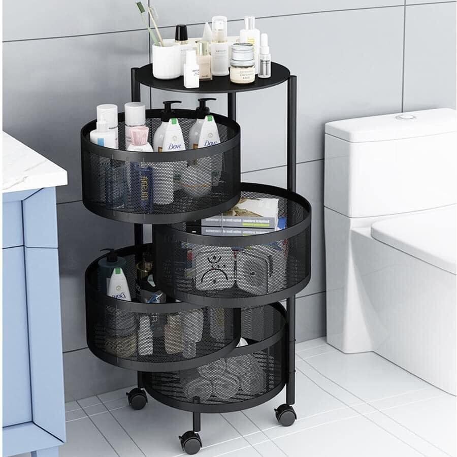 Kệ Sắt Tròn Xoay Kệ Xoay Đựng Rau Củ Đa Năng