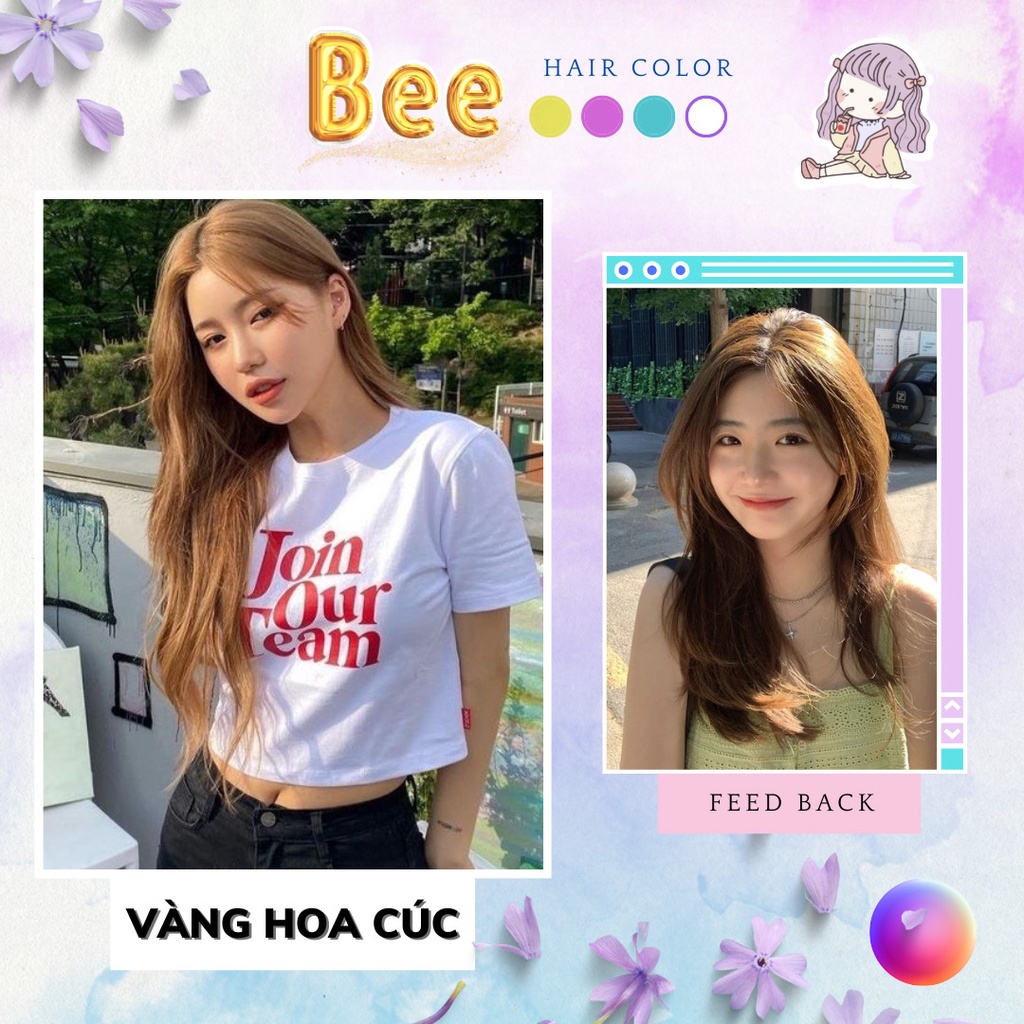 Thuốc nhuộm tóc màu VÀNG HOA CÚC không tẩy | Bee haircolor, Beehaircolor