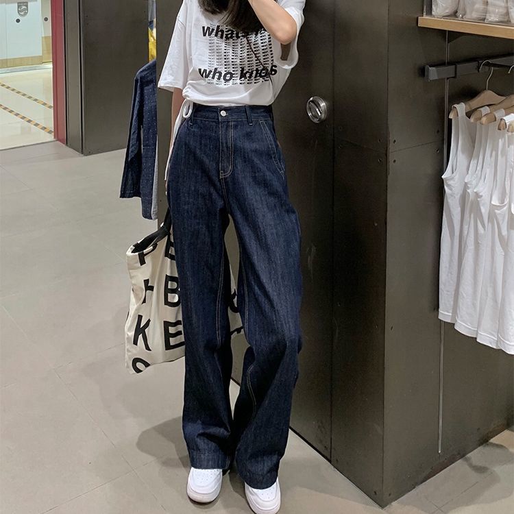 IMAODOU Quần jean dài ống rộng lưng cao phong cách Hàn Quốc thời trang mùa hè mới cho nữ | BigBuy360 - bigbuy360.vn