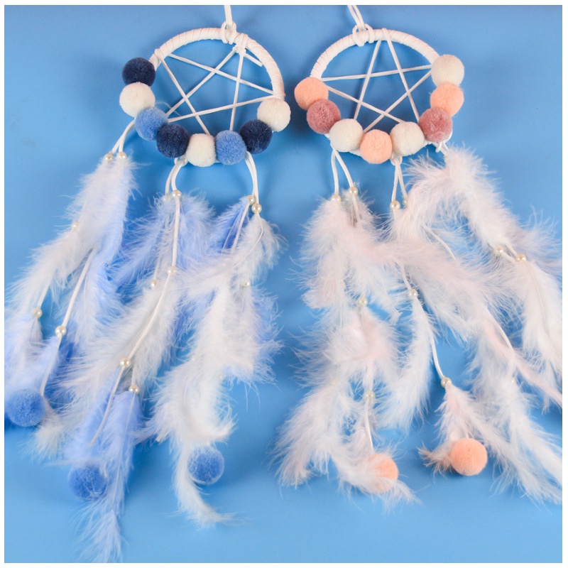 Bùa Đuổi Bắt Giấc Mơ Dream Catcher Có Đèn LED Treo Tường Trang Trí