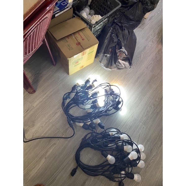 Dây đui điện chống nước 10m 20 đui dùng ngoài trời e27