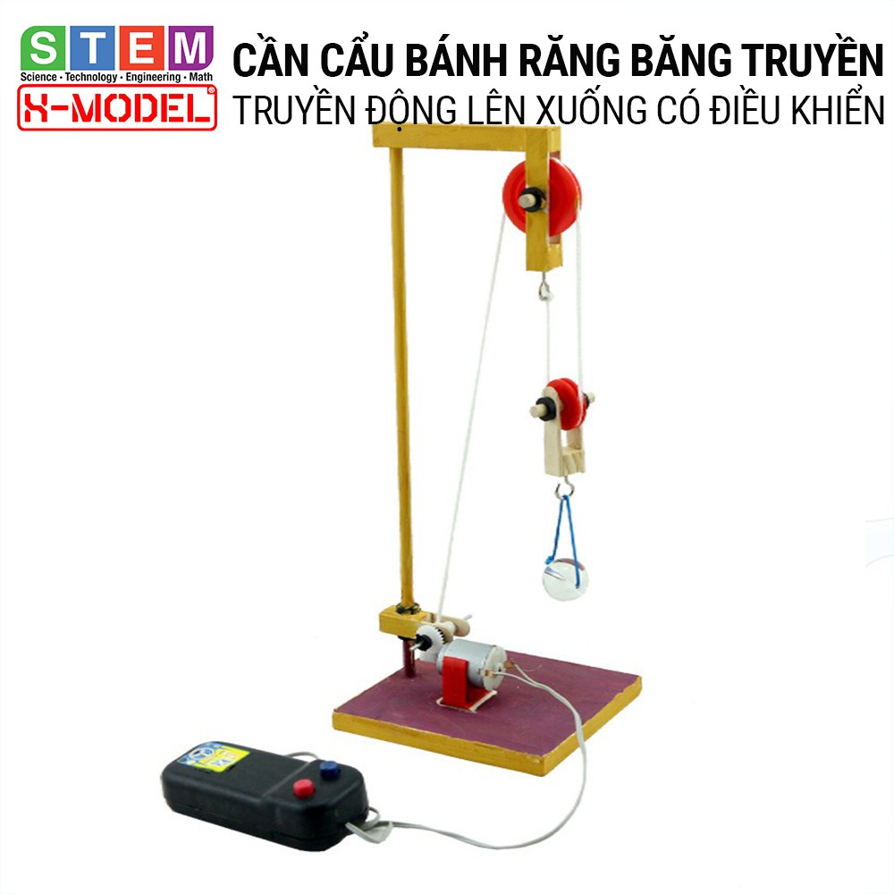 Mô hình Cần cẩu bánh răng đồ chơi trí tuệ cho bé ST108, đồ chơi tự làm DIY X- MODEL| Giáo dục STEM