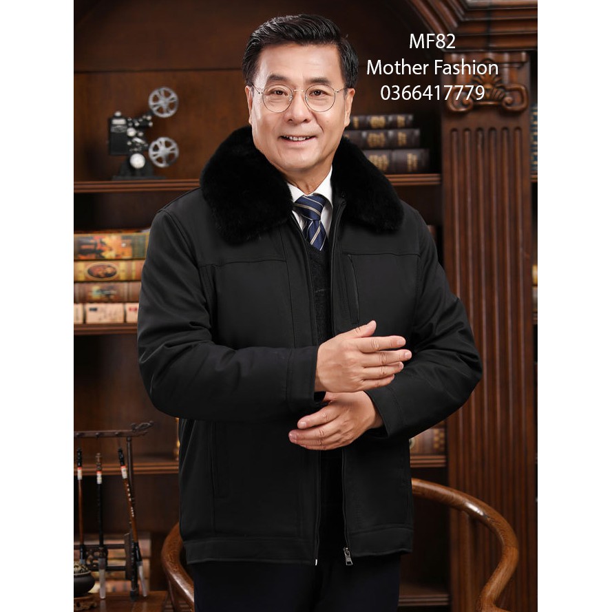 Áo phao lót lông nam trung niên, Áo khoác cho bố 82