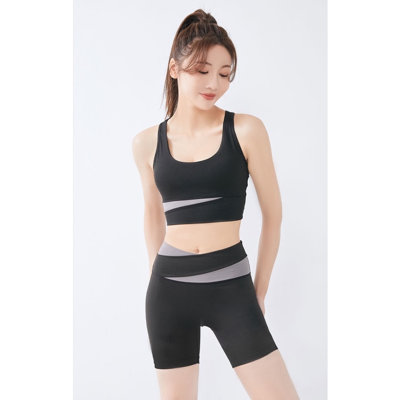 Bộ Đồ Thể Thao Nhanh Khô Màu Sắc Tương Phản Thời Trang Cho Nữ