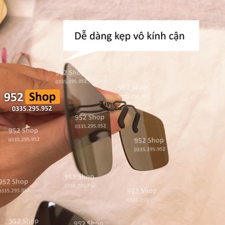 Kính râm kẹp cận thị form vuông