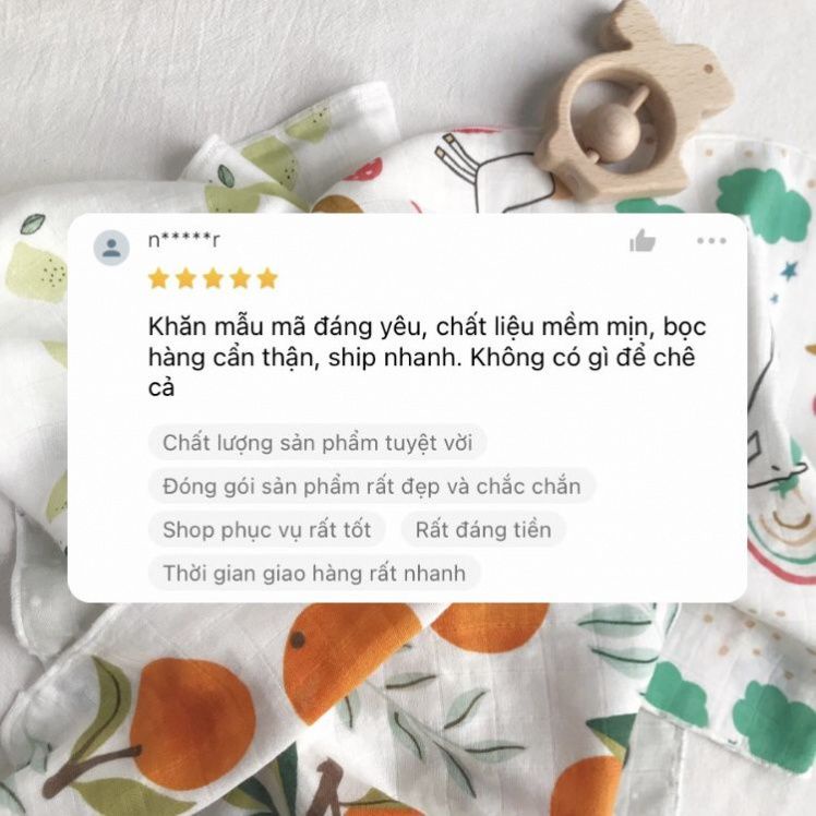 Khăn Sữa Sợi Tre Chính Hãng Mẹ Nắng thấm hút rất tốt, càng giặt càng mềm _KHANXO