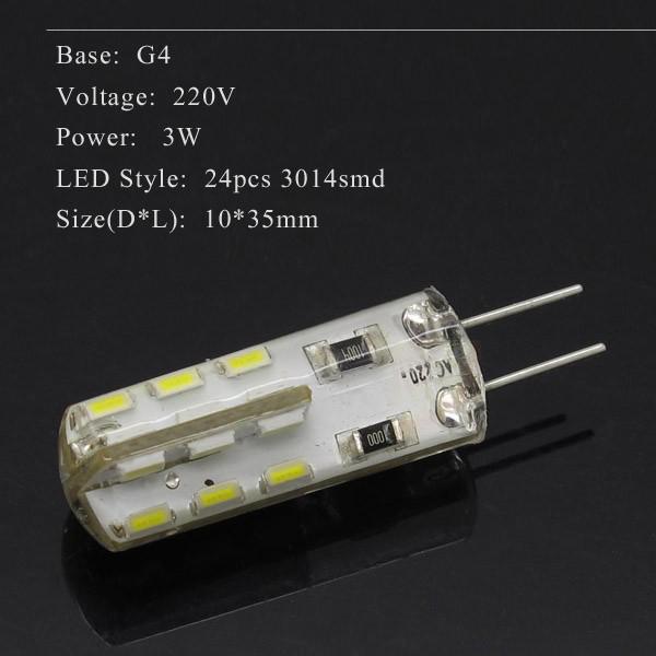 Bóng đèn G4 LED 3014 AC DC 12V 3W 6W