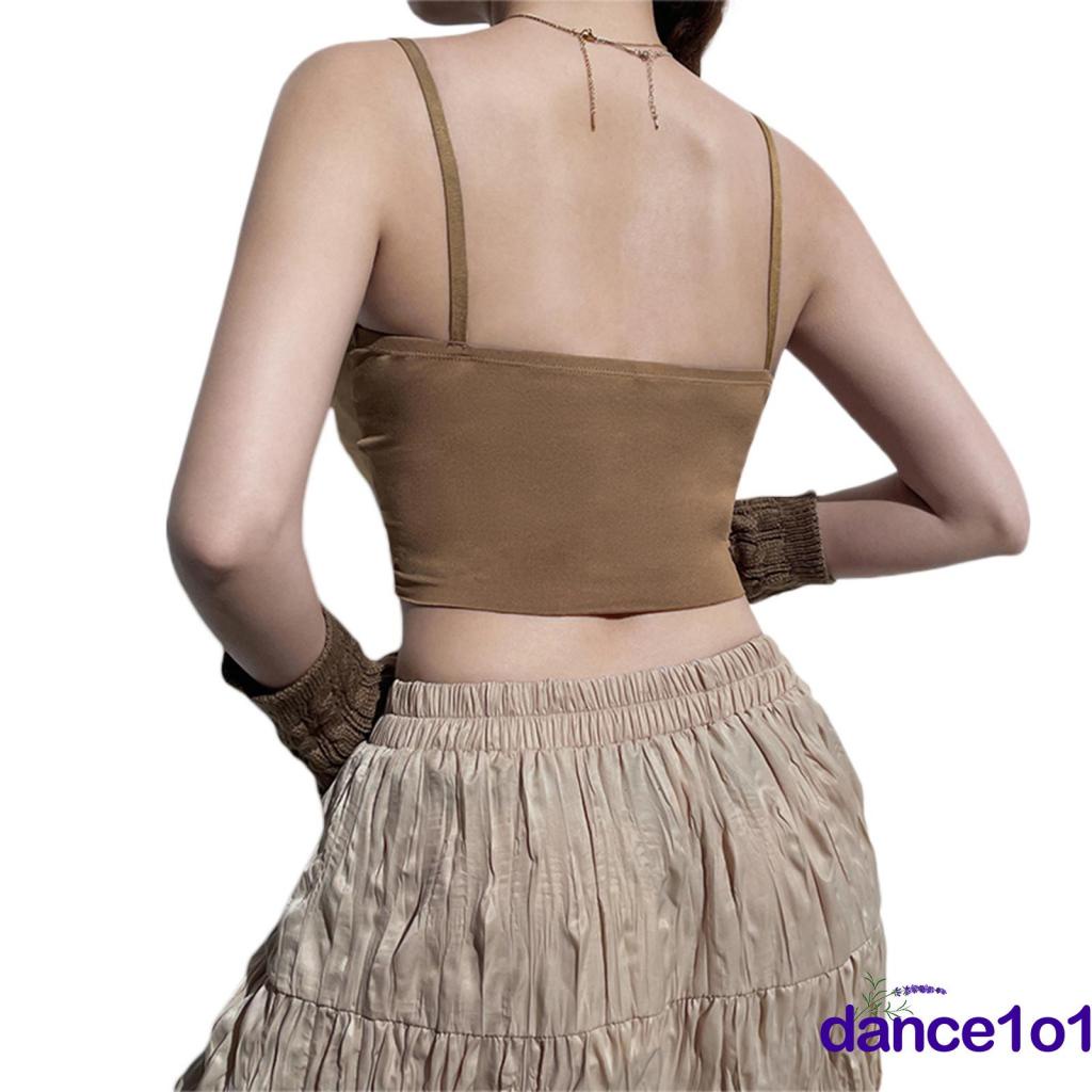 Áo hai dây cổ chữ V phối ren thời trang quyến rũ cho nữ