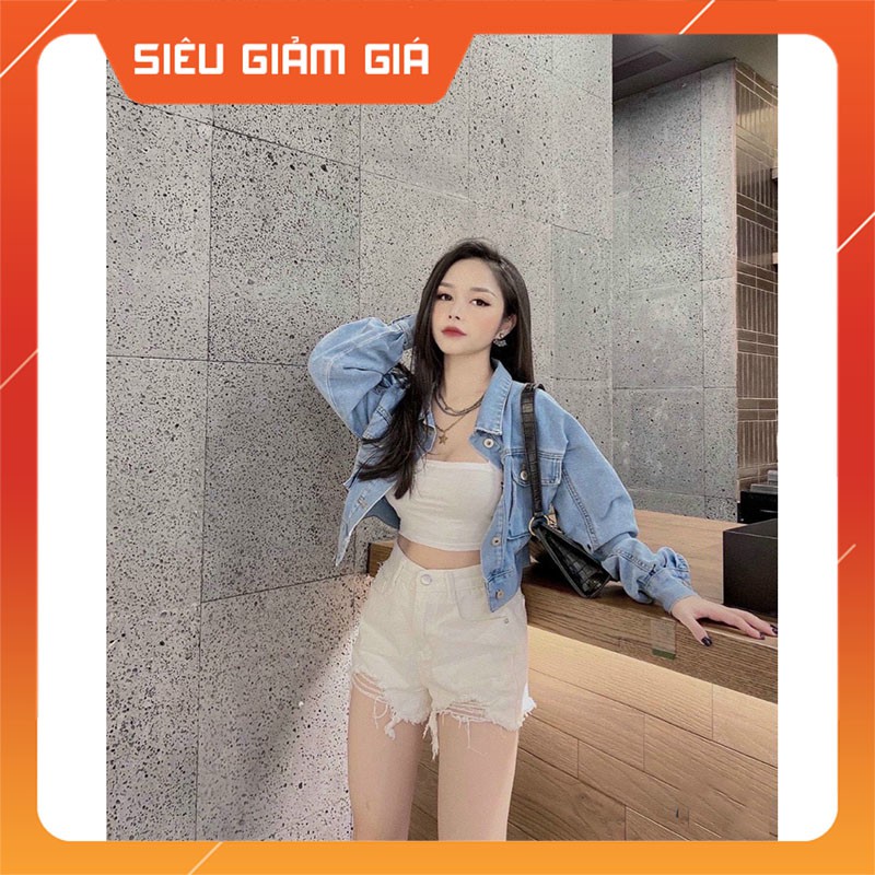 Áo Khoác Bò Dáng Lửng Túi Hộp Form Rộng M04-Teen 888