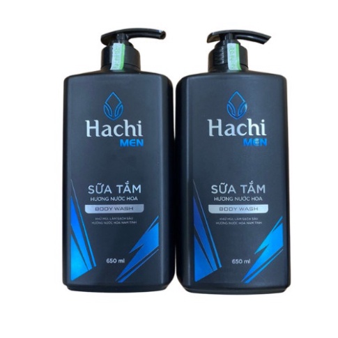 Sữa tắm Hachi Men hương nước hoa BODY WASH 650ml khử mùi làm sạch sâu hương nước hoa nam tính - Sữa tắm nam Chính Hãng