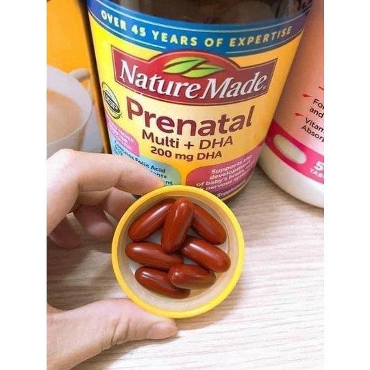 Viên Uống Vitamin Bầu Nature Made -Prenatal Multi+ DHA 150 viên Mỹ, Date Xa